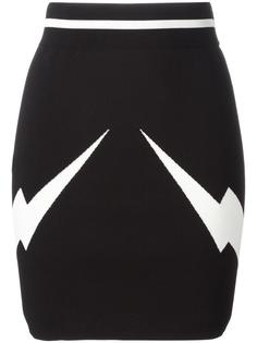 мини-юбка с принтом вспышек молнии Neil Barrett