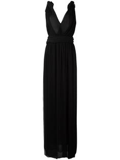плиссированное длинное платье Victoria Beckham