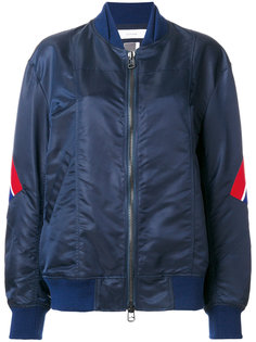 stripe detail bomber jacket Facetasm