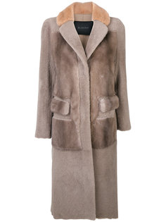 пальто с искусственным мехом  Blancha
