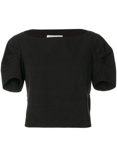укороченная блузка с короткими рукавами Yves Saint Laurent Vintage