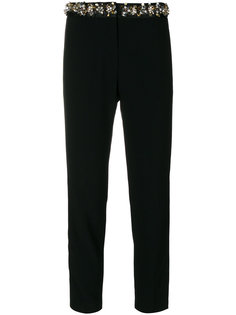 укороченные брюки с отделкой  MSGM