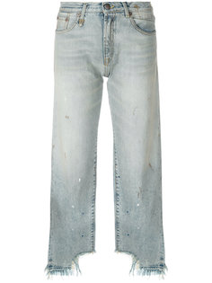укороченные джинсы с необработанными манжетами R13