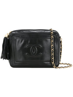 сумка на плечо с кисточкой и логотипом Chanel Vintage
