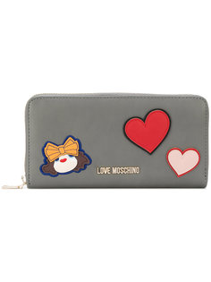 patch detail zip wallet Love Moschino