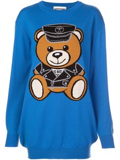 платье-свитер с принтом медведя Moschino