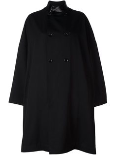 объемное двубортное пальто Yohji Yamamoto