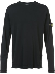 топ с логотипом и длинными рукавами Stone Island