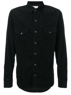 рубашка в стиле вестерн из мелкого вельвета Saint Laurent
