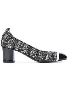 textured block heel pumps Lanvin