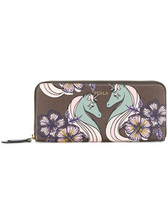 кошелек с принтом единорогов Furla