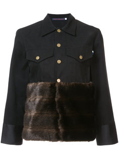 fur panel buttoned jacket Harvey Faircloth
