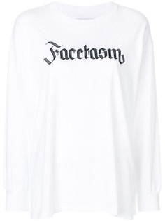 logo print sweatshirt Facetasm