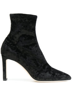 pointed velvet ankle boots Jimmy Choo