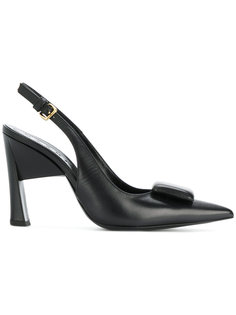 rectangle embellished slingback pumps Marni