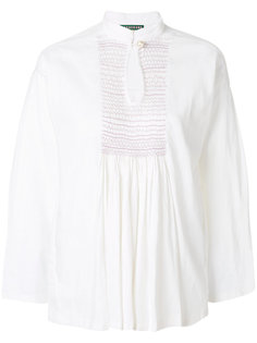 smocked blouse Alexa Chung