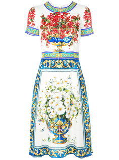платье с принтом Majolica Dolce & Gabbana