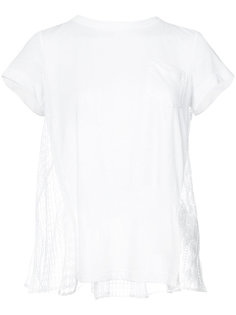 футболка с прозрачной спинкой Sacai