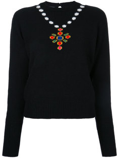 джемпер с длинными рукавами и логотипом CC Chanel Vintage