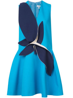 расклешенное платье с контрастным дизайном Delpozo