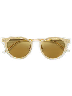 layered round frame sunglasses Bottega Veneta Eyewear