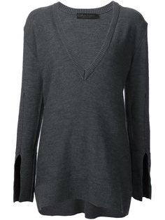 вязаная кофта с V-образным вырезом Calvin Klein Collection