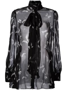 блузка с рисунком в виде мотыльков Alexander McQueen