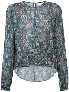 paisley print semi-sheer blouse Veronica Beard