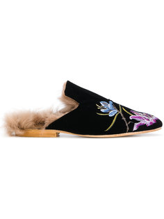 lamb fur lined slippers Gia Couture