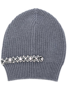 crystal embellished ribbed beanie Nº21