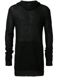 slim-fit knitted hoodie Lost & Found Ria Dunn