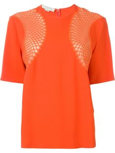 футболка с сетчатой вставкой  Stella McCartney