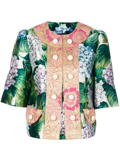 пиджак на пуговицах с цветочным принтом Dolce & Gabbana