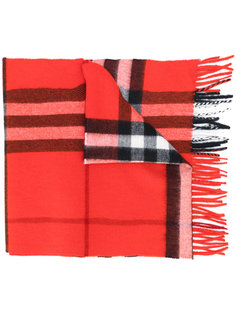 checked fringe scarf Burberry