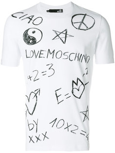 футболка с пацифистским принтом Love Moschino