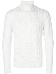 фактурный свитер с отворотной горловиной Eleventy