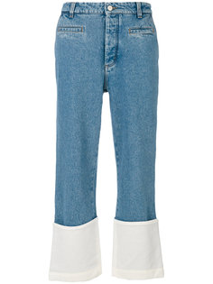 брюки с контрастной вставкой Loewe