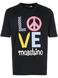 футболка с принтом логотипа Love Moschino