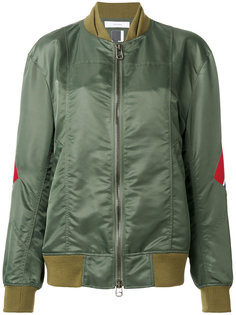 stripe detail bomber jacket Facetasm