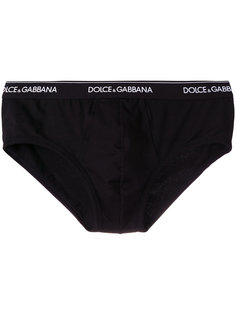трусы с логотипом и эластичным поясом  Dolce & Gabbana Underwear