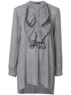 блузка с нагрудником с узором "гусиная лапка" Ermanno Scervino