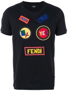 футболка с нашивками Fendi Face, Fendi