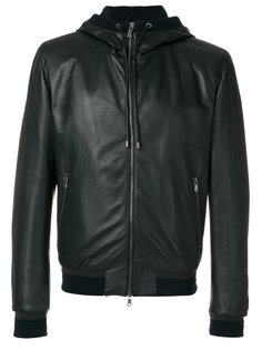 leather hooded jacket Dolce & Gabbana