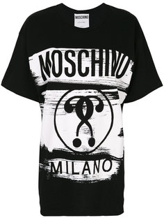 объемная футболка с принтом логотипа Moschino
