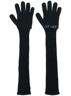 sequinned ribbed gloves Nº21