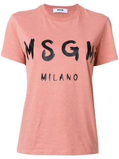 футболка с логотипом  MSGM