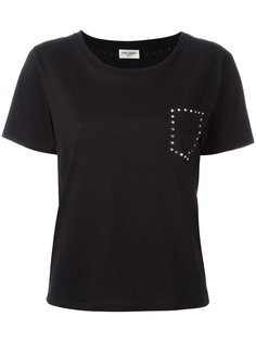 футболка с заклепками Saint Laurent