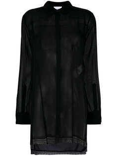 прозрачная блузка приталенного кроя DKNY