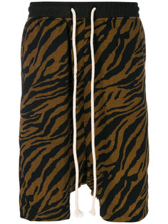 drawstring tiger print shorts Yuiki Shimoji