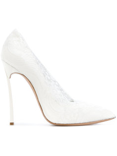 stiletto pointed lace pumps Casadei
